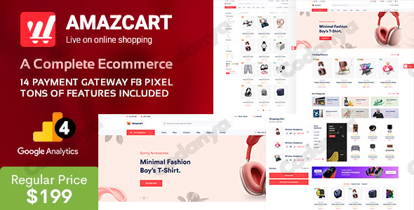 AmazCart Laravel Ecommerce System CMS Multi-Vendor