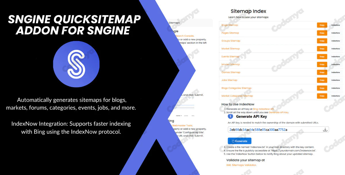 Sngine QuickSitemap Addon