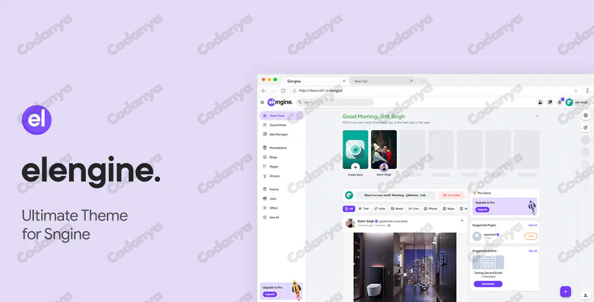 Nulled Elengine The Ultimate Sngine Theme