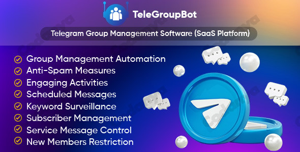 TeleGroupBot Telegram Group Management Software (SaaS Platform)
