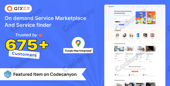 Qixer Multi-Vendor On demand Handyman Service Marketplace and Service Finder