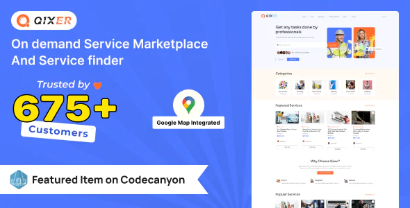 Qixer Multi-Vendor On demand Handyman Service Marketplace and Service Finder