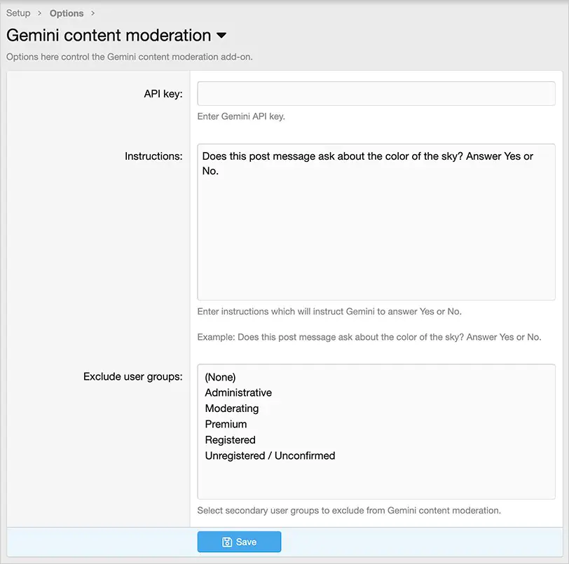 Gemini content moderation