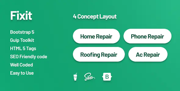 Fixit Phone, Computer Repair Shop Website Template