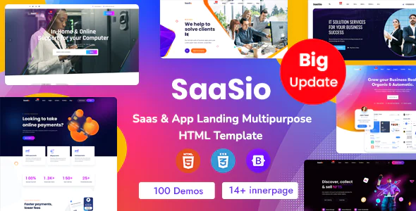 SaaSio One Page SaaS HTML Template