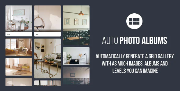 Auto Photo Albums jQuery Multi Level Image Grid Gallery